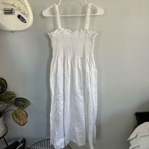 topshop smocked white dress